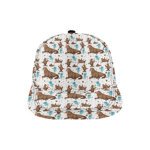 sea lion Seals jellyfish pattern All Over Print Snapback Cap