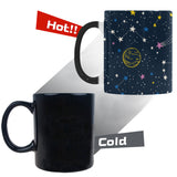 space pattern with planets, comets, constellations Morphing Mug Heat Changing Mug