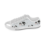 Cute cows pattern Men's Low Top Canvas Shoes White