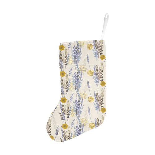 Lavender modern pattern blackground Christmas Stocking