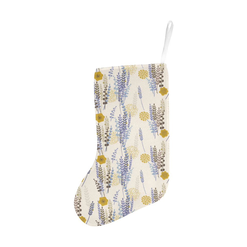 Lavender modern pattern blackground Christmas Stocking