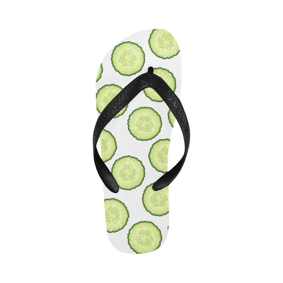 Cucumber slices pattern Unisex Flip Flops