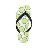 Cucumber slices pattern Unisex Flip Flops