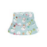 Cute snowman snowflake pattern Unisex Bucket Hat