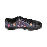 beautiful mermaid Fish jellyfish algae other marin Men's Low Top Canvas Shoes Black