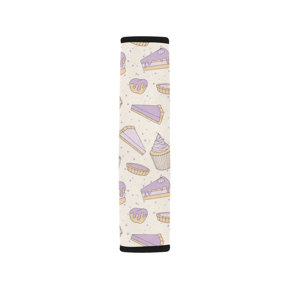 Cakes pies tarts muffins and eclairs purple bluebe Car Seat Belt Cover