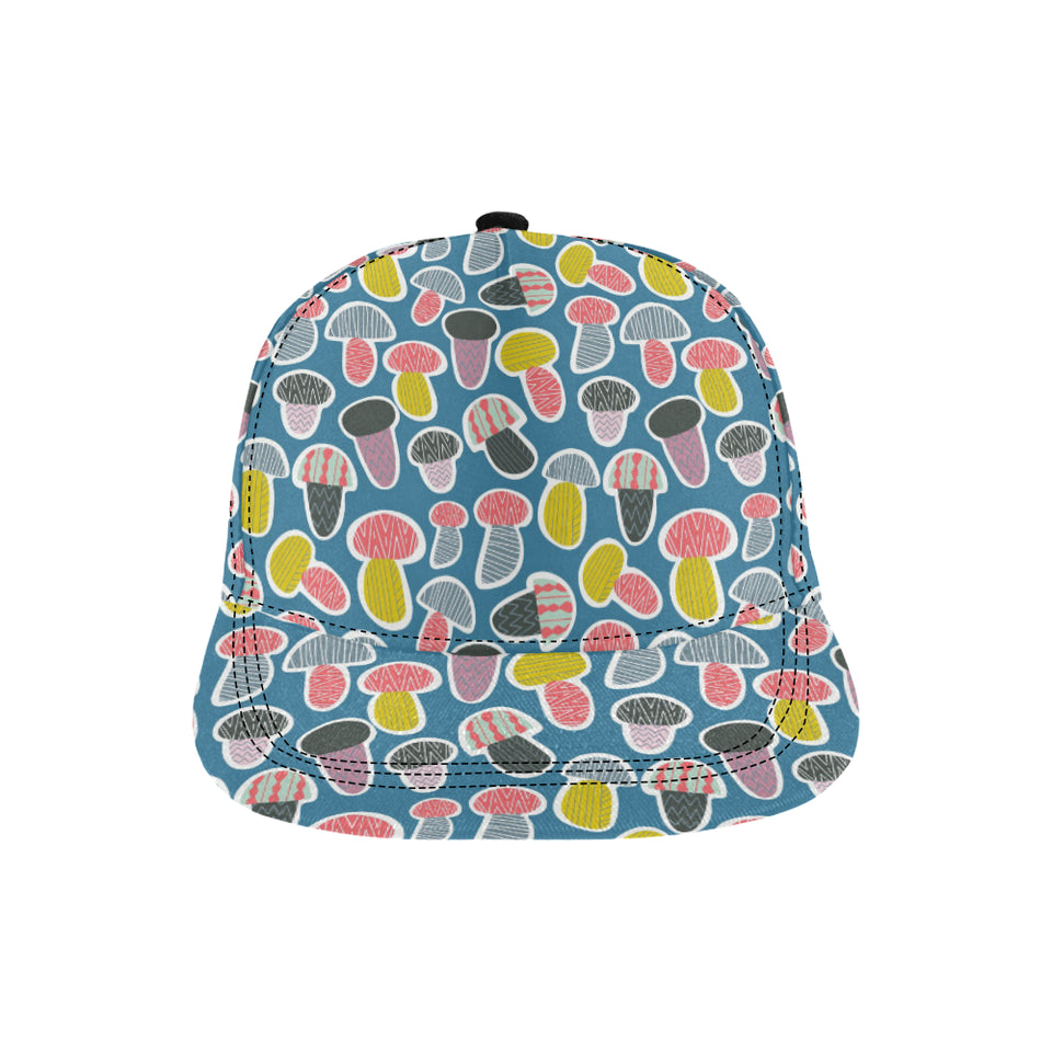 Colorful mushroom design pattern All Over Print Snapback Cap