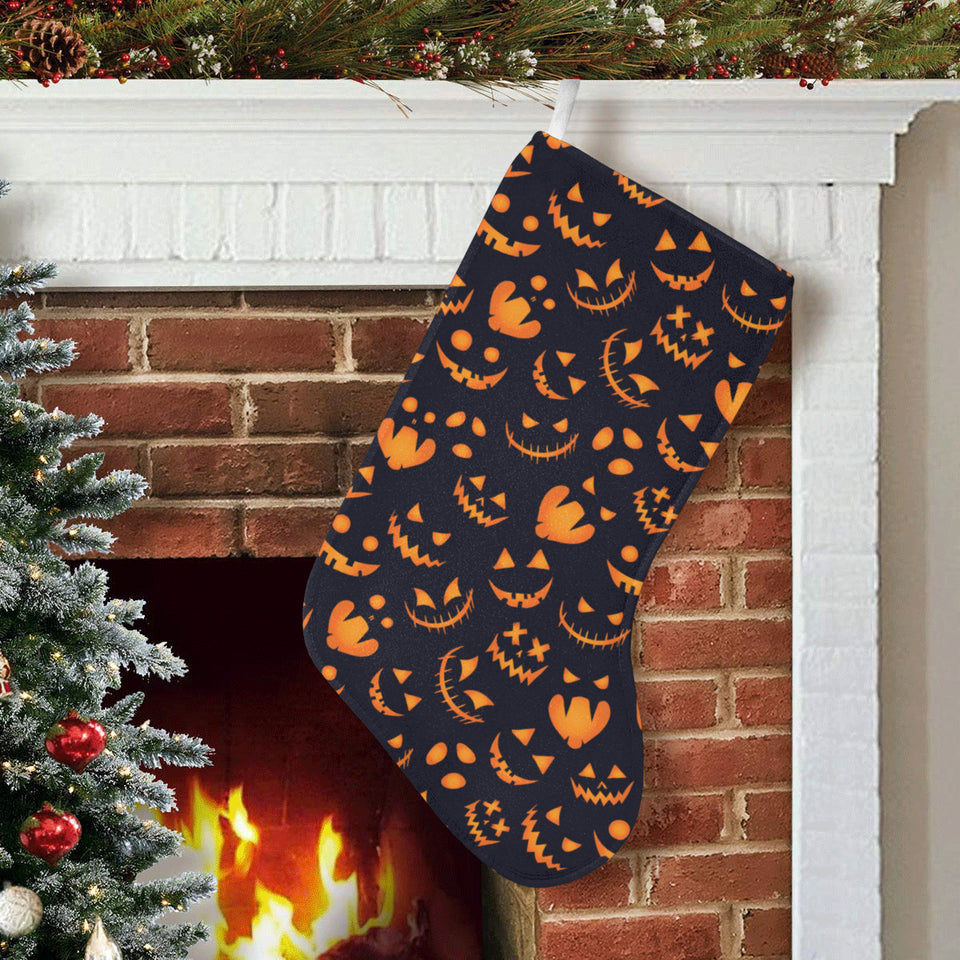 Halloween pattern Pumpkin background Christmas Stocking