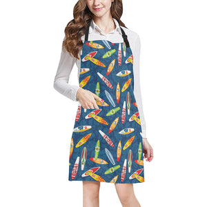 Surfboard Pattern Print Design 01 All Over Print Adjustable Apron