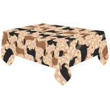 Dachshund floral background Tablecloth