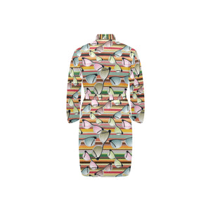Sun Glasses Pattern Print Design 02 Men's Long Sleeve Belted Night Robe