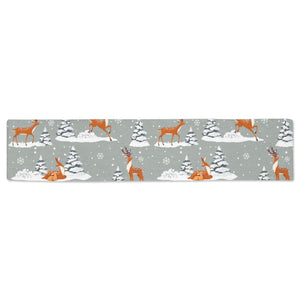 Beautiful deers Winter Christmas Table Runner