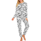 Greyhound Pattern Print Design 01 Women's All Over Print Pajama Set