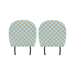 Pretzels Pattern Print Design 03 Car Headrest Cover