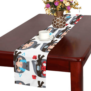 Cute ninja design pattern Table Runner