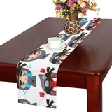 Cute ninja design pattern Table Runner