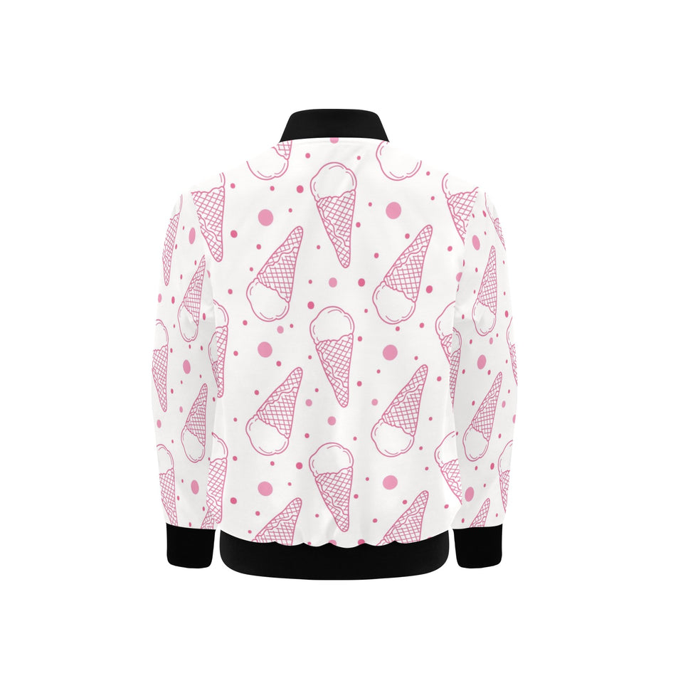 Hand drawn ice cream pattern Kids' Boys' Girls' Bomber Jacket