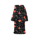 fox sleeping fox pattern Blanket Robe with Sleeves