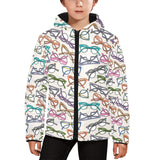 Sun Glasses Pattern Print Design 01 Kids' Boys' Girls' Padded Hooded Jacket