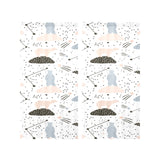 Polar bears star poka dot pattern Gauze Curtain