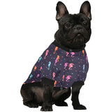 Watercolor colorful seahorse pattern All Over Print Pet Dog Round Neck Fuzzy Shirt