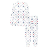 Anchor rudder nautical design pattern Women's All Over Print Pajama Set
