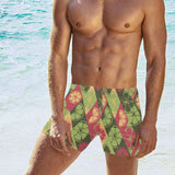 Cool Geometric lime pattern Men's Swimming Trunks