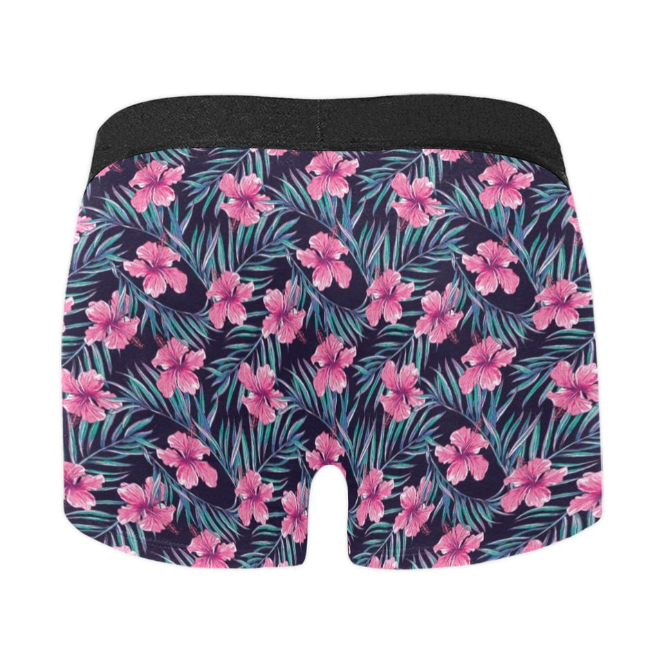 Hibiscus Pattern Print Design 05 Men's All Over Print Boxer Briefs Men's Underwear