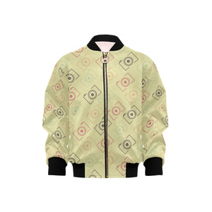Camera Pattern Print Design 01 Kids' Boys' Girls' Bomber Jacket