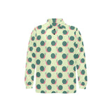 Snail Pattern Print Design 04 Men's Long Sleeve Polo Shirt