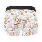 Maneki neko cat fan sakura Men's All Over Print Boxer Briefs Men's Underwear