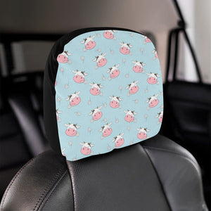 Cute cow flower pattern Car Headrest Cover