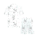 Cute goat design pattern Men's V-Neck Short Pajama Set