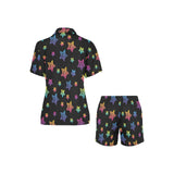 Colorful star pattern Women's V-Neck Short Pajama Set