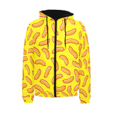 Sausage Pattern Print Design 01 Men's Padded Hooded Jacket