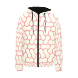 peanuts texture pattern Men's Padded Hooded Jacket