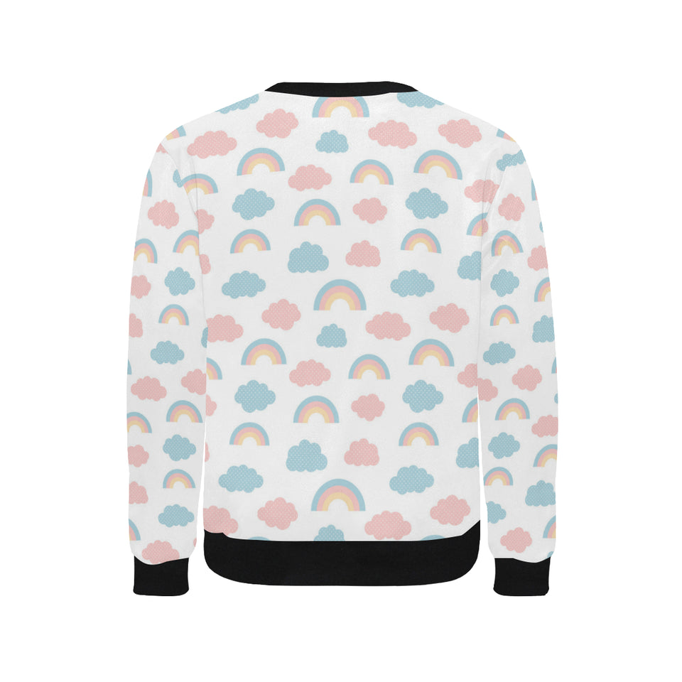 Cute rainbow clound pattern Men's Crew Neck Sweatshirt