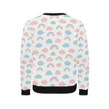 Cute rainbow clound pattern Men's Crew Neck Sweatshirt