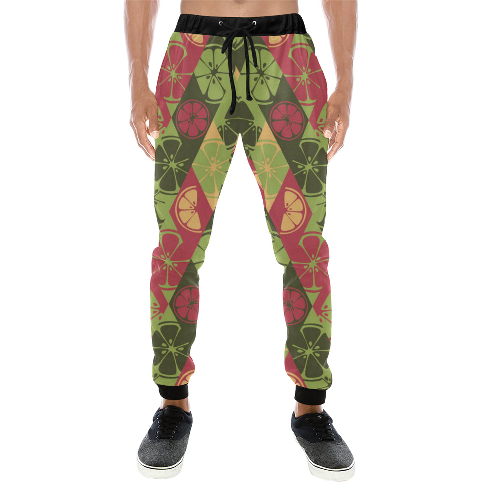 Cool Geometric lime pattern Unisex Casual Sweatpants