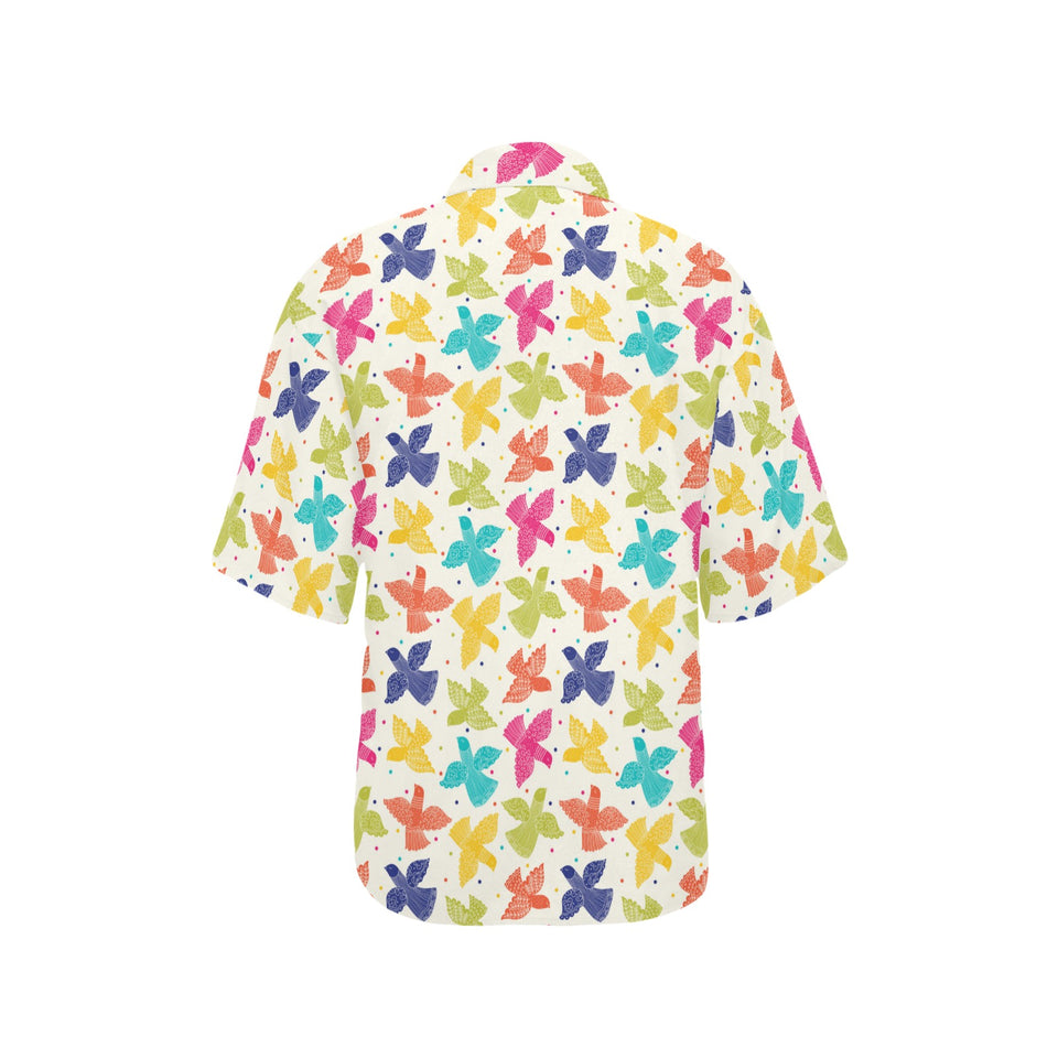 Pigeon Pattern Print Design 01 Women's All Over Print Hawaiian Shirt