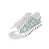 Cute snowman pattern Men's Low Top Shoes White