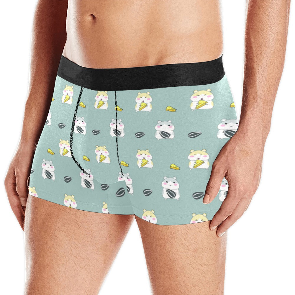 Cute hamster cheese pattern Men's All Over Print Boxer Briefs Men's Underwear