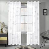 Snowflake pattern white background Gauze Curtain