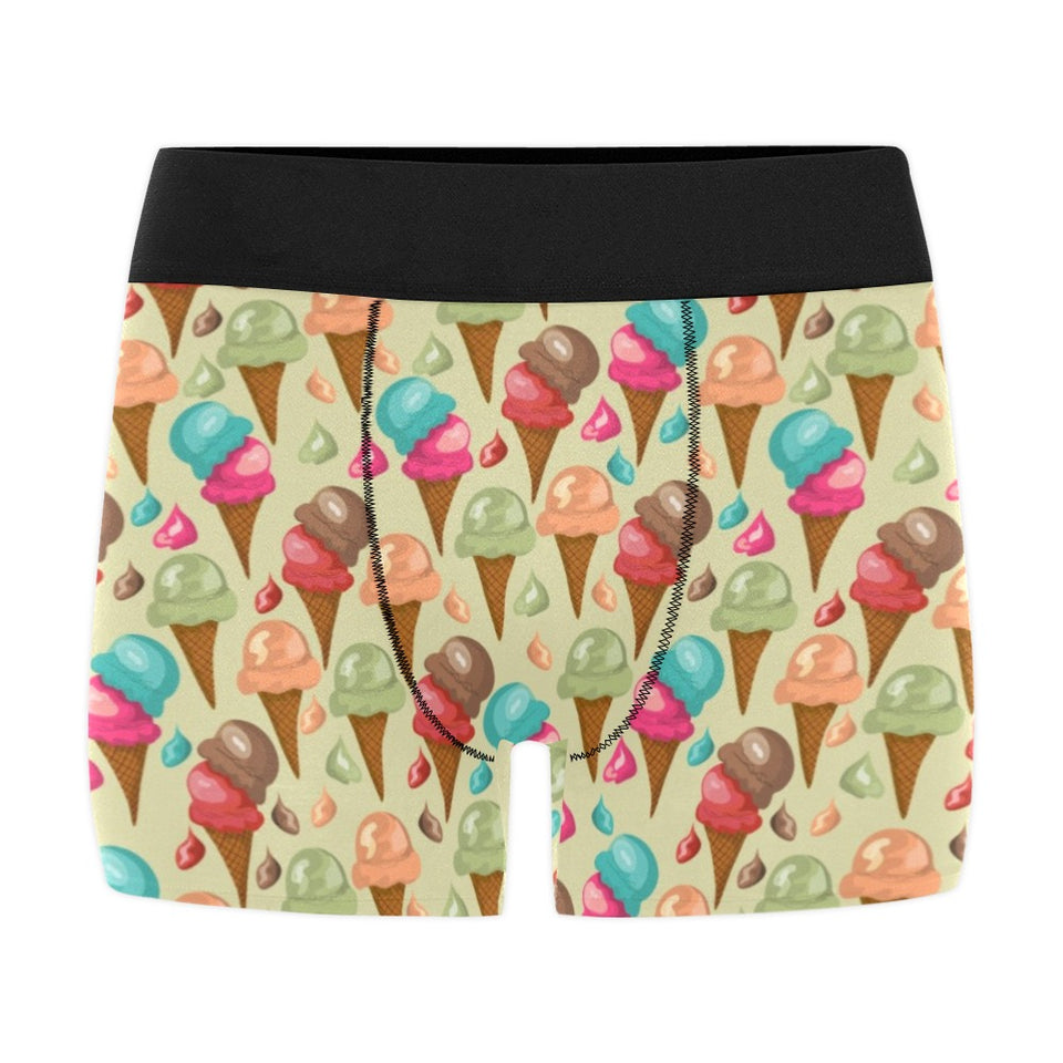 Colorful ice cream pattern Men's All Over Print Boxer Briefs Men's Underwear