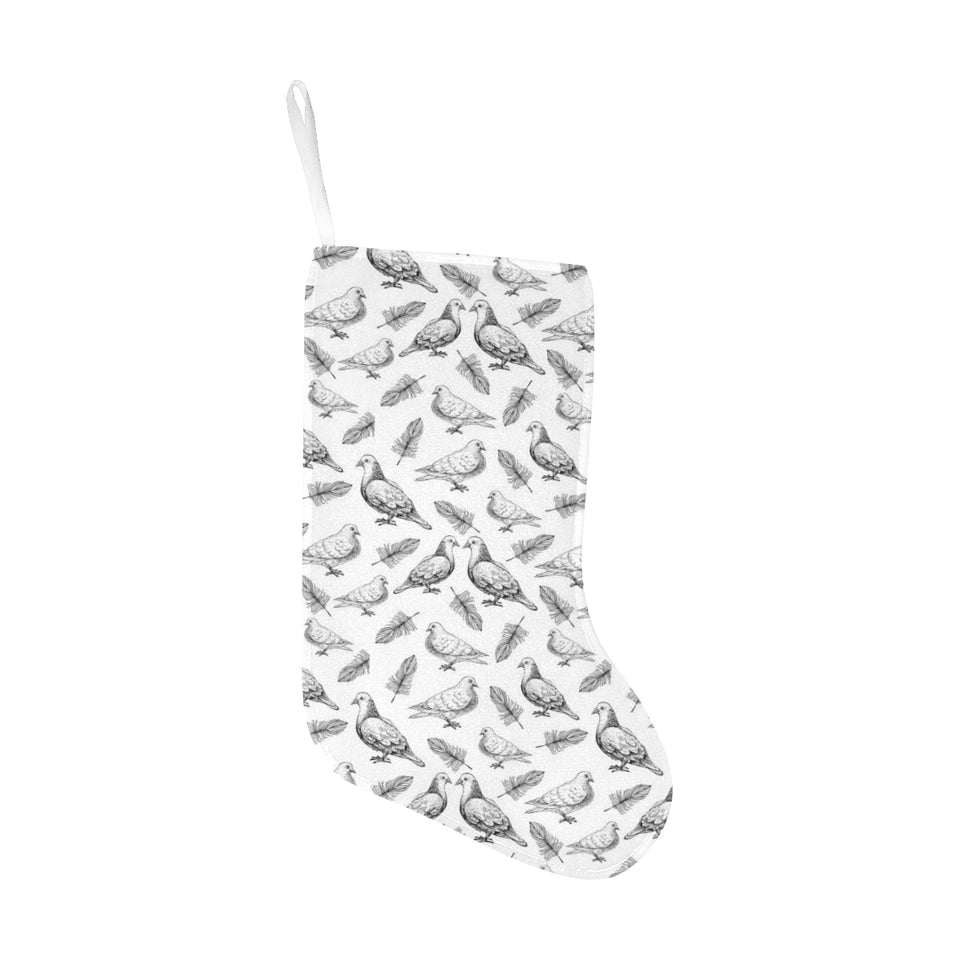 Pigeon Pattern Print Design 05 Christmas Stocking