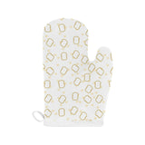 Bread Toast Pattern Print Design 01 Heat Resistant Oven Mitts