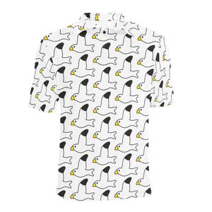 Seagull Pattern Print Design 05 Men's All Over Print Polo Shirt
