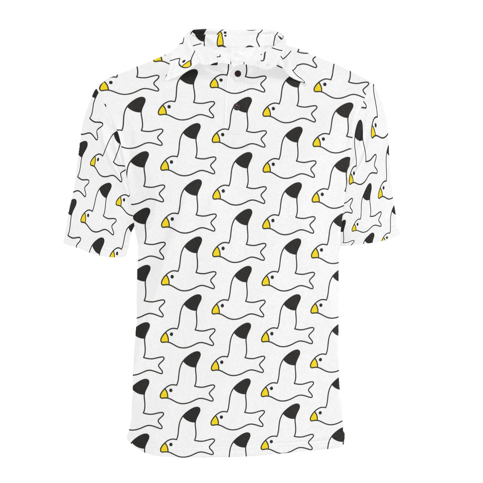 Seagull Pattern Print Design 05 Men's All Over Print Polo Shirt