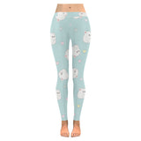 White cute hamsters heart pattern Women's Legging Fulfilled In US