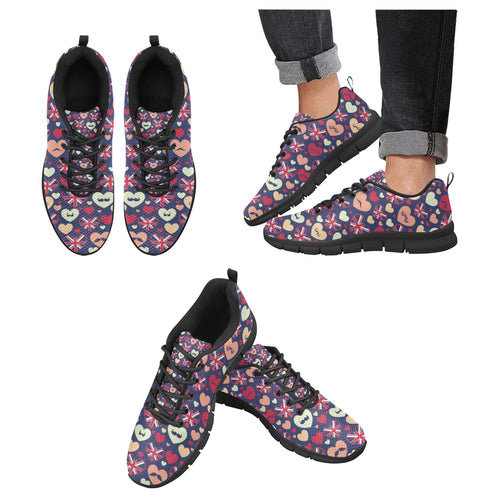 British Pattern Print Design 02 Men's Breathable Sneakers ( Model 055)